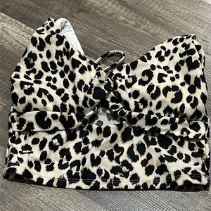 Cheetah bathing suit top
